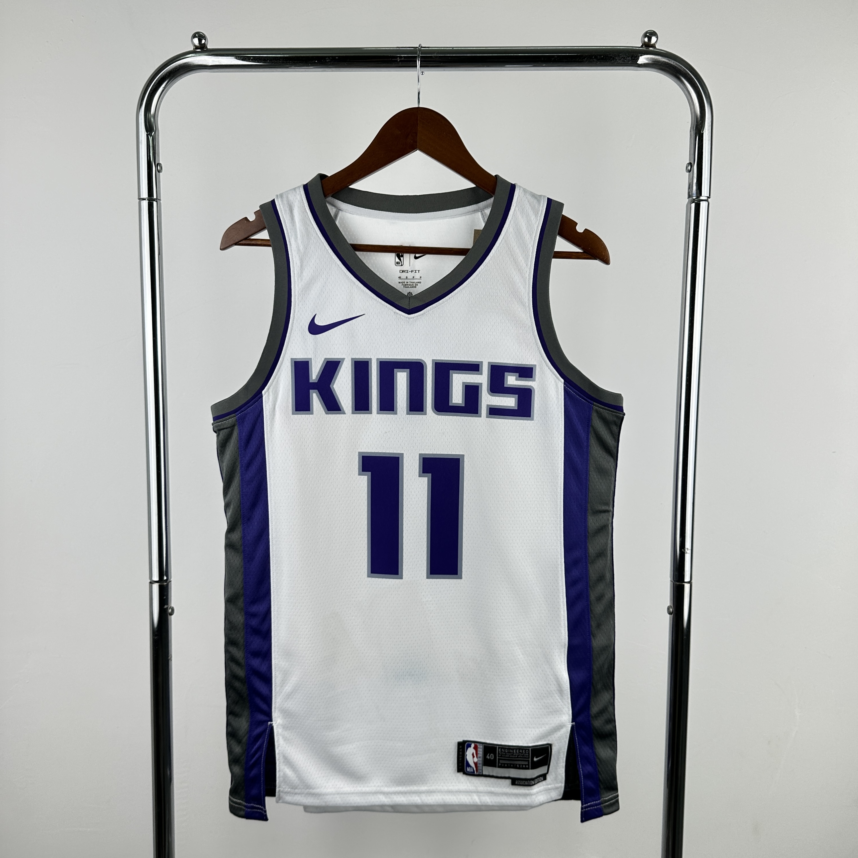 Men Sacramento Kings #11 Sabonis White Season Nike 2024 NBA Jersey style 1